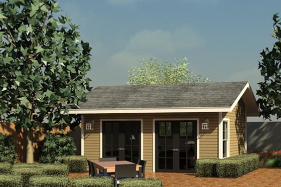 Exterior - Front Elevation for Traditional House Plan #499-2 - 1 bed, 0 bath