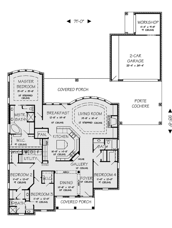 Dream House Plan - Country Floor Plan - Main Floor Plan #968-27