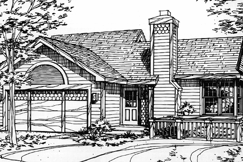 Architectural House Design - Country Exterior - Front Elevation Plan #320-1164