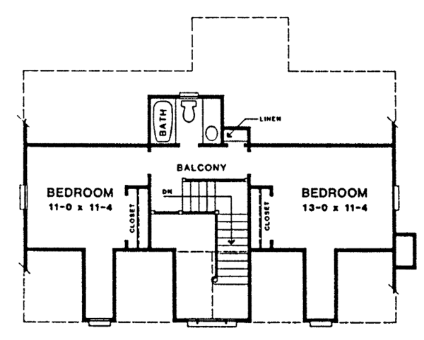 Home Plan - Country Floor Plan - Upper Floor Plan #10-277