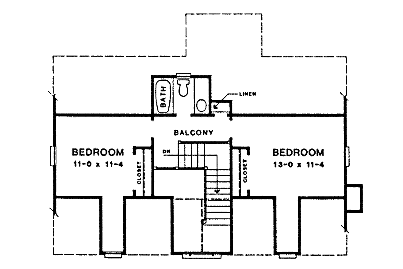 Home Plan - Floor Plan - Upper Floor for Country House Plan #10-277 - 3 bed, 2.5 bath
