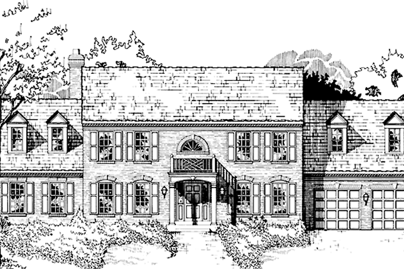 House Plan Design - Colonial Exterior - Front Elevation Plan #953-9