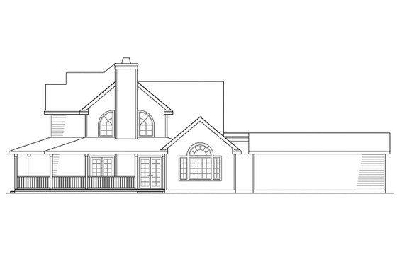 Exterior - Other Elevation 1 for Country House Plan #124-285 - 3 bed, 2.5 bath