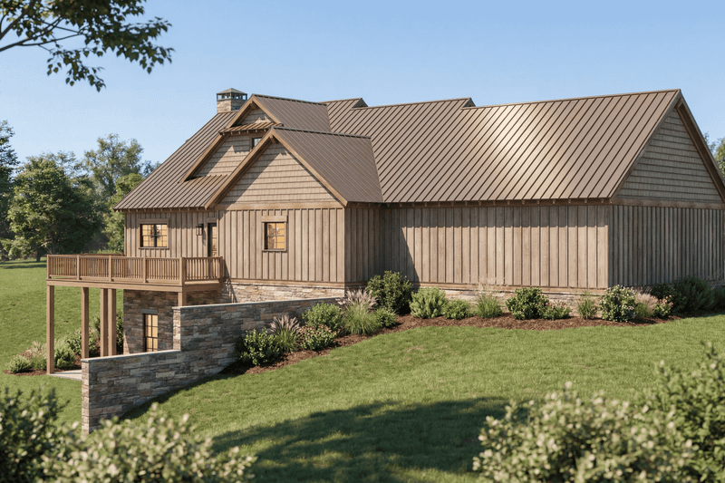 Architectural House Design - Exterior - Other Elevation 1 for Farmhouse House Plan #923-498 - 2 bed, 3.5 bath