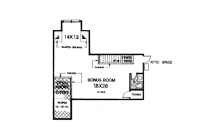 Floor Plan - Other Floor for Colonial House Plan #310-956 - 3 bed, 2 bath