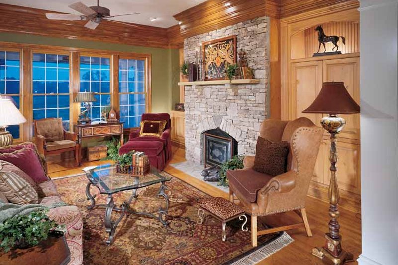 Architectural House Design - Interior - Family Room for Country House Plan #429-258 - 4 bed, 3.5 bath