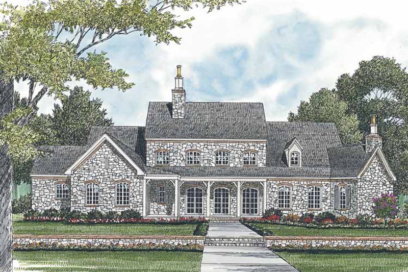 Dream House Plan - Exterior - Rear Elevation for European House Plan #453-592 - 4 bed, 4 bath