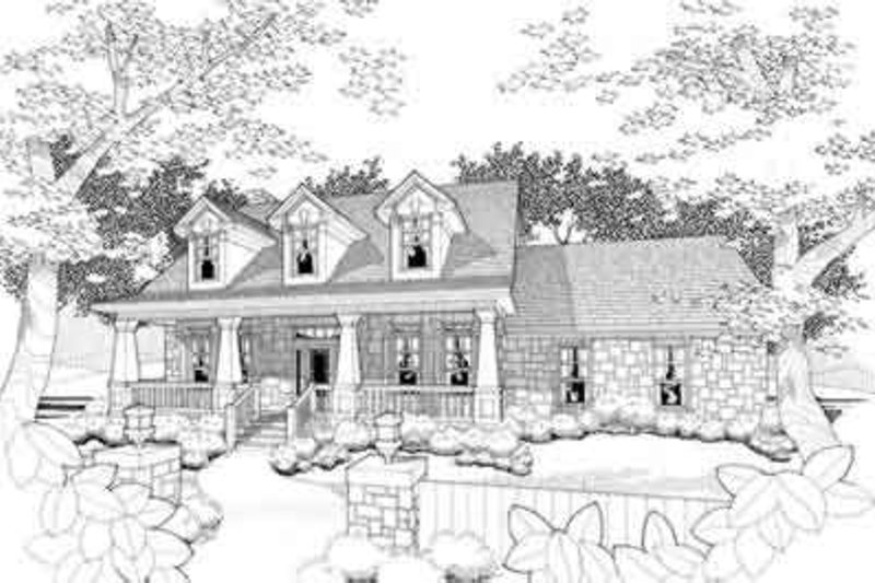 Dream House Plan - Craftsman Exterior - Front Elevation Plan #120-156