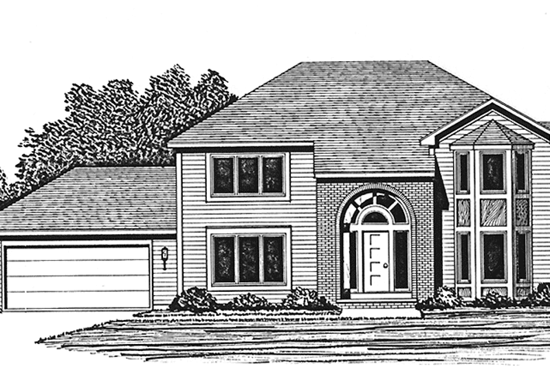 House Plan Design - Traditional Exterior - Front Elevation Plan #1001-155
