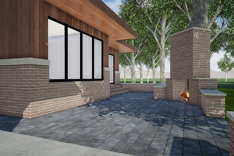 House Design - Exterior - Rear Elevation 2 for Contemporary House Plan #923-152 - 3 bed, 2.5 bath