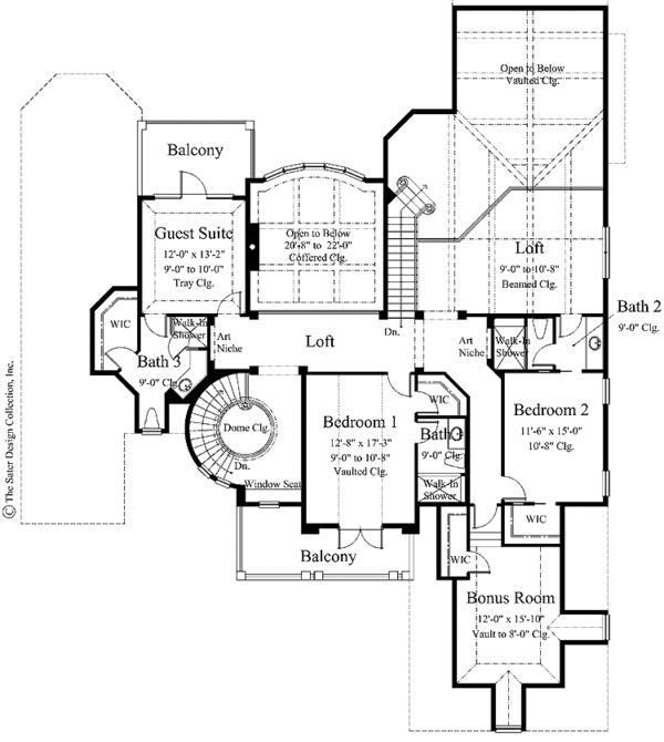 Country Floor Plan - Upper Floor Plan #930-273