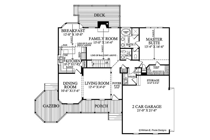 Home Plan - Floor Plan - Main Floor for Victorian House Plan #137-326 - 3 bed, 2.5 bath
