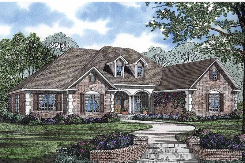 Home Plan - Exterior - Front Elevation 3 for Colonial House Plan #17-2847 - 5 bed, 4 bath
