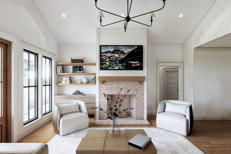 Architectural House Design - Interior - Family Room 1 for Barndominium House Plan #1074-114 - 3 bed, 2 bath