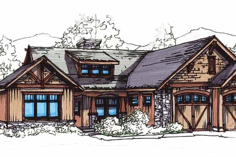 Home Plan - Craftsman Exterior - Front Elevation Plan #17-2908