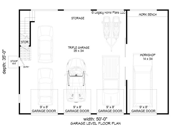 Architectural House Design - Country Floor Plan - Main Floor Plan #932-805