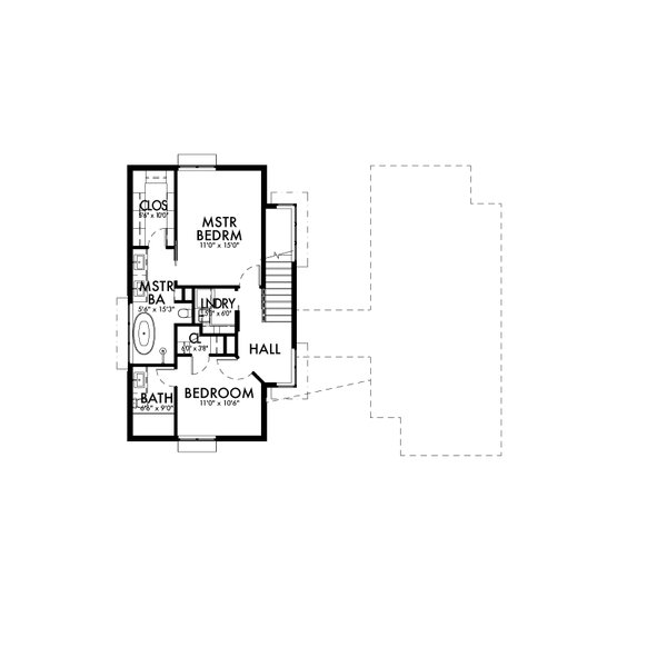 Architectural House Design - Contemporary Floor Plan - Upper Floor Plan #80-223
