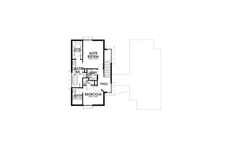 Home Plan - Floor Plan - Upper Floor for Contemporary House Plan #80-223 - 3 bed, 3 bath
