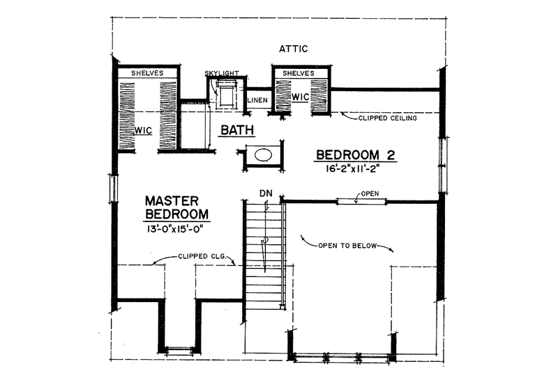 Home Plan - Floor Plan - Upper Floor for Country House Plan #1016-39 - 4 bed, 2 bath