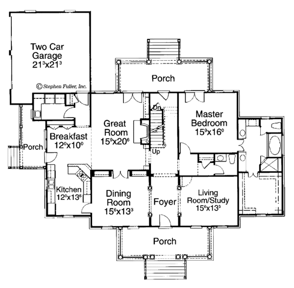 House Plan Design - Classical Floor Plan - Main Floor Plan #429-186