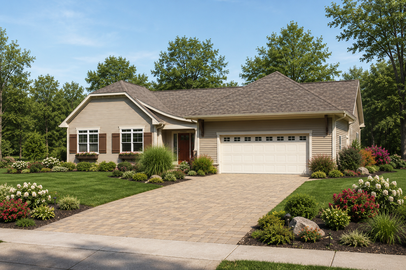 Architectural House Design - Exterior - Front Elevation 2 for Craftsman House Plan #928-125 - 2 bed, 2.5 bath