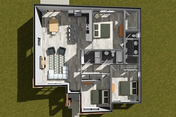 House Blueprint - Modern Floor Plan - Main Floor Plan #513-2365