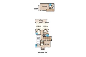 Floor Plan - Upper Floor for Beach House Plan #27-486 - 5 bed, 7 bath