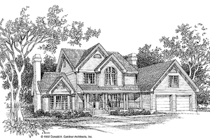 Country Exterior - Front Elevation Plan #929-134