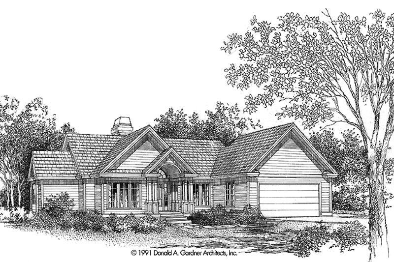 Home Plan - Ranch Exterior - Front Elevation Plan #929-88