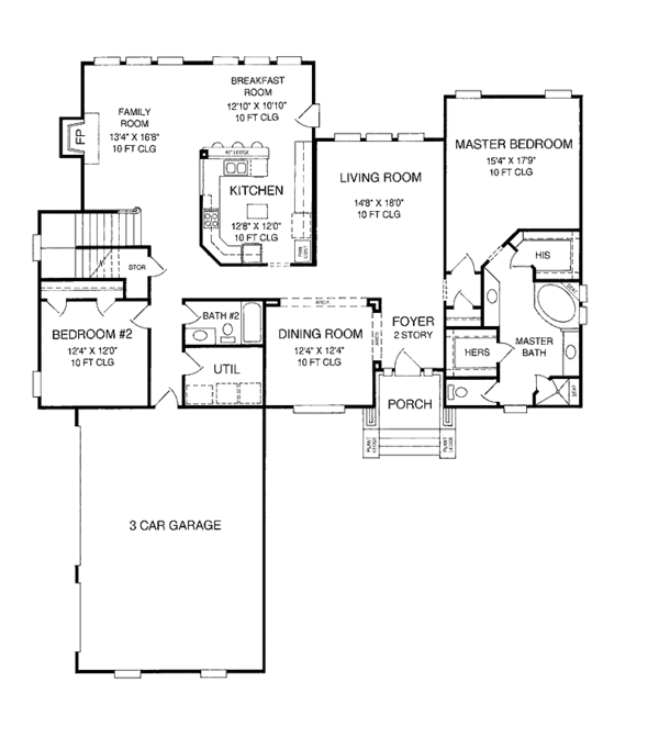 Architectural House Design - Country Floor Plan - Main Floor Plan #952-181