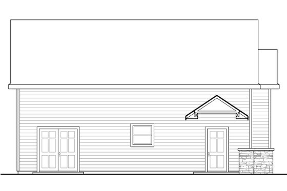 Exterior - Other Elevation for Traditional House Plan #124-990, 0 bath