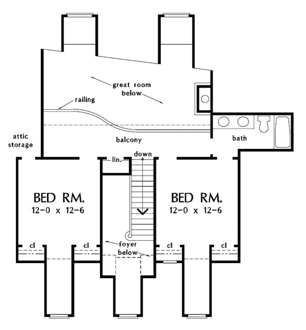 Home Plan - Country Floor Plan - Upper Floor Plan #929-457