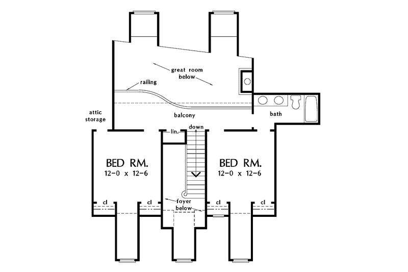 Dream House Plan - Floor Plan - Upper Floor for Country House Plan #929-457 - 4 bed, 3 bath
