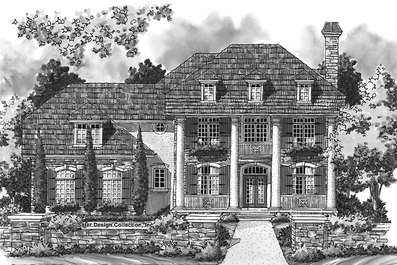 Home Plan - Exterior - Front Elevation 3 for Classical House Plan #930-251 - 4 bed, 2.5 bath