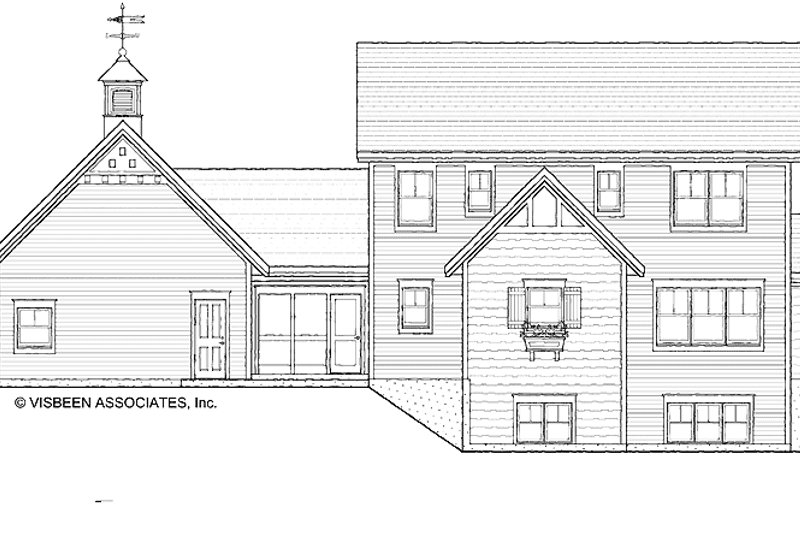 Home Plan - Exterior - Rear Elevation for Craftsman House Plan #928-58 - 3 bed, 2.5 bath