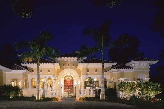 Exterior - Front Elevation 3 for Mediterranean House Plan #930-34 - 4 bed, 4.5 bath