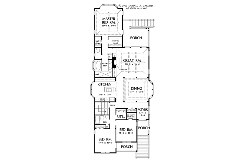 Home Plan - Floor Plan - Main Floor for Craftsman House Plan #929-530 - 3 bed, 2 bath