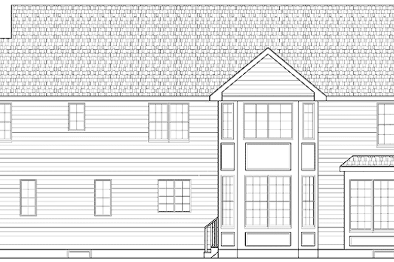 Architectural House Design - Exterior - Rear Elevation for Country House Plan #328-426 - 4 bed, 3.5 bath