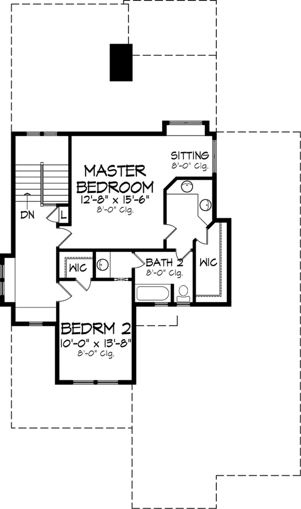 Architectural House Design - Country Floor Plan - Upper Floor Plan #410-3569