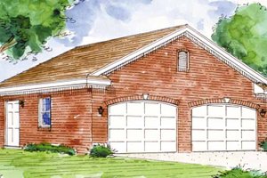 Country Exterior - Front Elevation Plan #410-3602