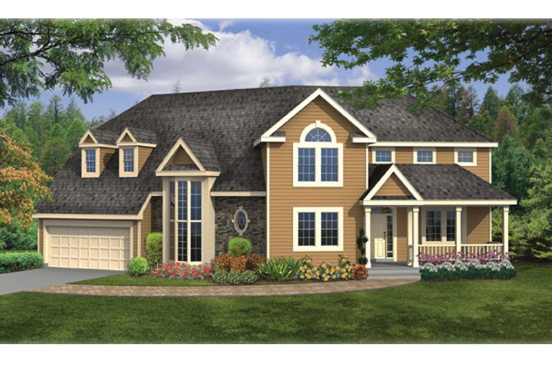 House Blueprint - Country Exterior - Front Elevation Plan #314-286