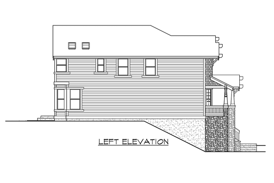 Exterior - Other Elevation for Craftsman House Plan #132-124 - 3 bed, 2.5 bath