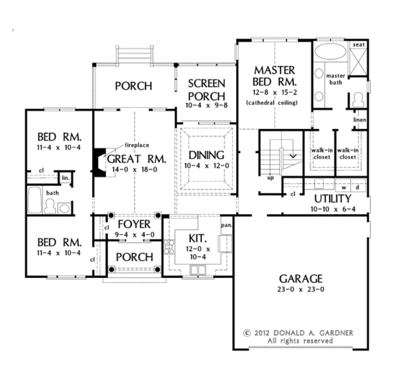 Traditional Floor Plan - Main Floor Plan #929-951