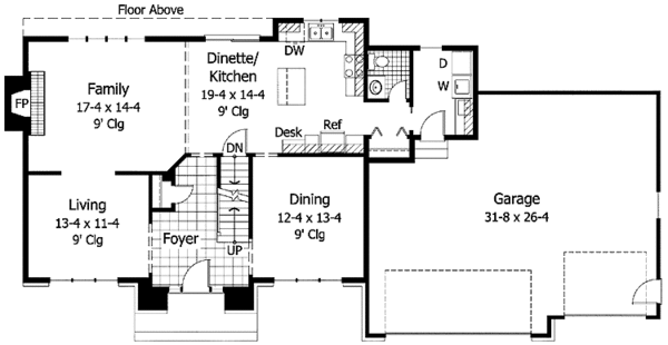 Dream House Plan - Colonial Floor Plan - Main Floor Plan #51-764