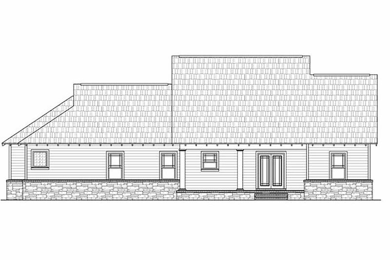 Dream House Plan - Exterior - Rear Elevation for Craftsman House Plan #21-267 - 3 bed, 2 bath