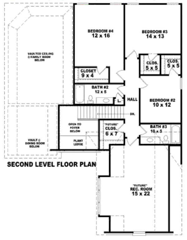 European Floor Plan - Upper Floor Plan #81-13719