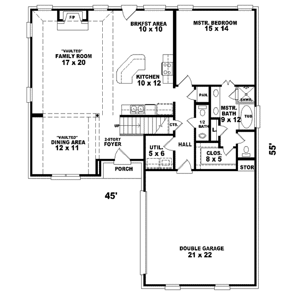 Traditional Floor Plan - Main Floor Plan #81-744
