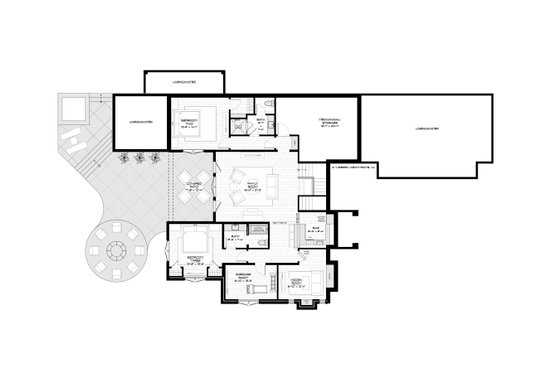 Floor Plan - Lower Floor for Craftsman House Plan #928-390 - 4 bed, 3.5 bath
