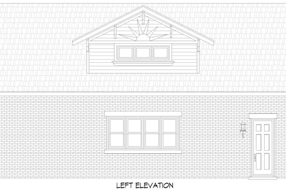 Exterior - Other Elevation for Craftsman House Plan #932-1139, 1.5 bath