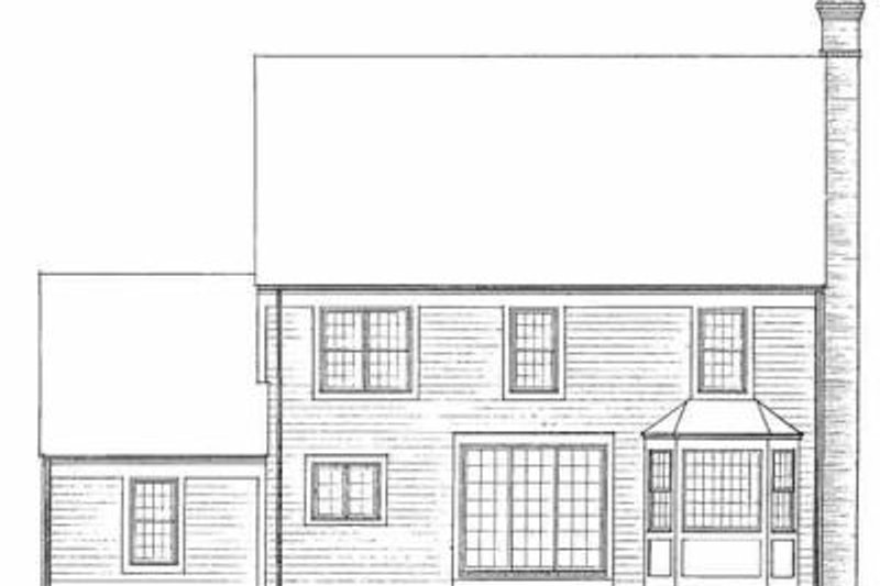 House Design - Exterior - Rear Elevation for Colonial House Plan #72-356 - 3 bed, 2.5 bath